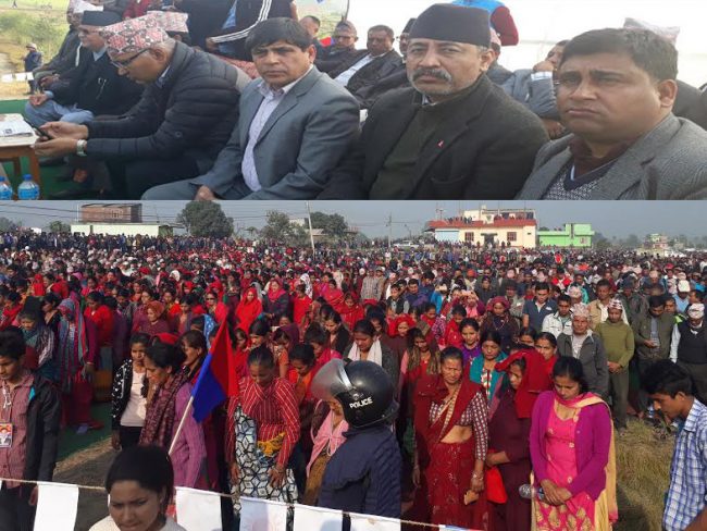 दुर्गा तिवारीलाई एमाले शीर्ष नेताहरुले दिए श्रद्धाञ्जलि, उर्लियो जनसागर (फोटो फिचर)