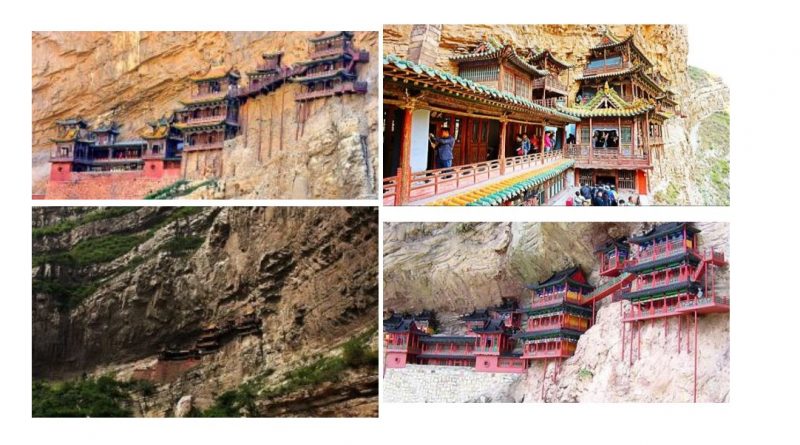 दुई हजार वर्ष लगाएर बनाइएको पुरानो भीरमा झुण्डिएको मन्दिर, ॐ लेखी सेयर गर्नुहोस