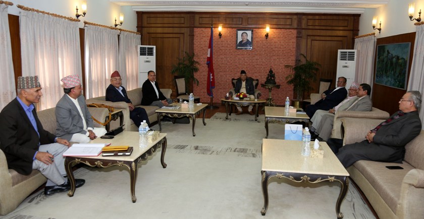 सत्तारुढ दल नेकपाको पार्टी सचिवालय बैठक भाेलि ४ बजे बस्ने