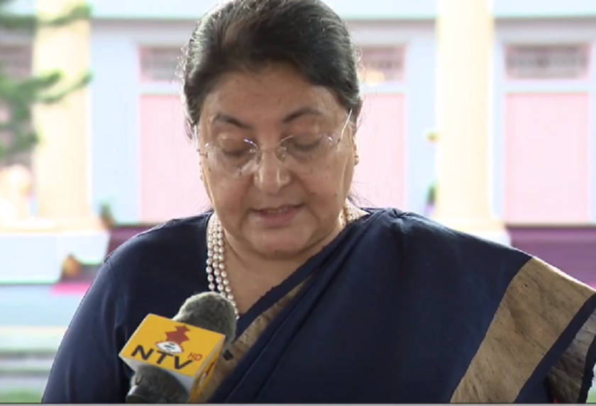 राष्ट्रपति भण्डारीले दिइन् नवनिर्वाचित अमेरिकी राष्ट्रपतिलाई बधाई
