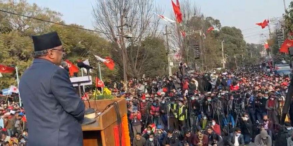 ओलीले संसद मात्र होइन,शान्ति प्रक्रिया र संघीय व्यवस्था नै विघटन गर्न खोज्दैछन्:प्रचण्ड