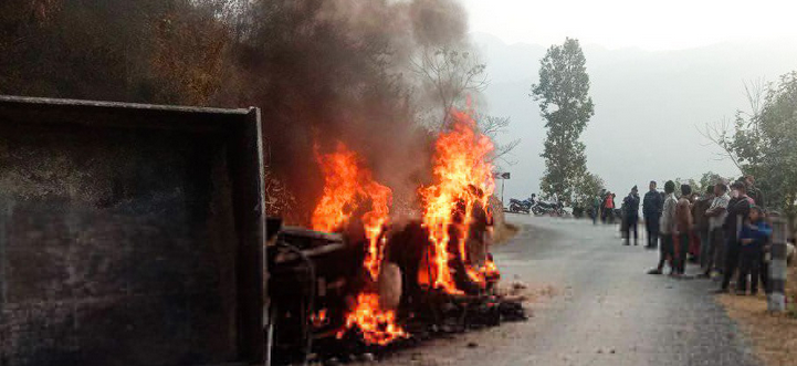 ताप्लेजुङमा ट्याक्टर दुर्घटना हुँदा दुई जना गम्भीर घाइते