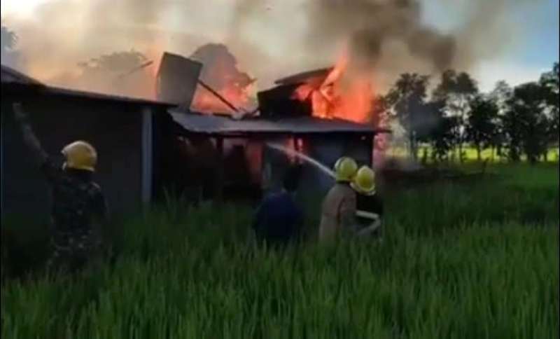 झापाको अर्जुनधारामा ग्यास लिक भइ आगालागी, तीन जना घाइते