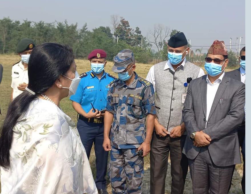 राष्ट्रपति भण्डारी लुम्बिनी भ्रमणमा, बज्रयान बिहारको उद्घाटन