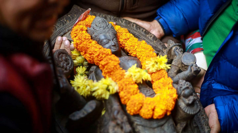 ४२ सालमा चोरिएको लक्ष्मी-नारायण मूर्ति प्रतिस्थापन