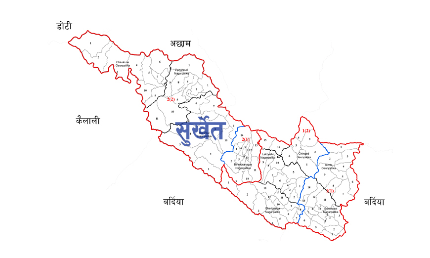 सुर्खेतमा भेरी नदीमा नुहाउने क्रममा तीन जना बालबालिका बेपत्ता