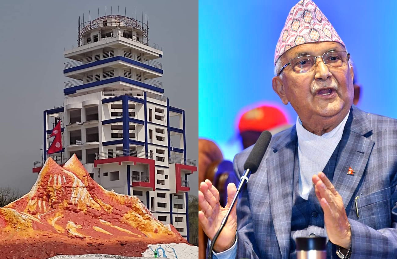 यस्तो छ ९ करोड लागतमा बनेको तिलोत्तमाको बहुउद्देश्यीय भ्यू टावर, ओलीले आज उद्घाटन गर्दै